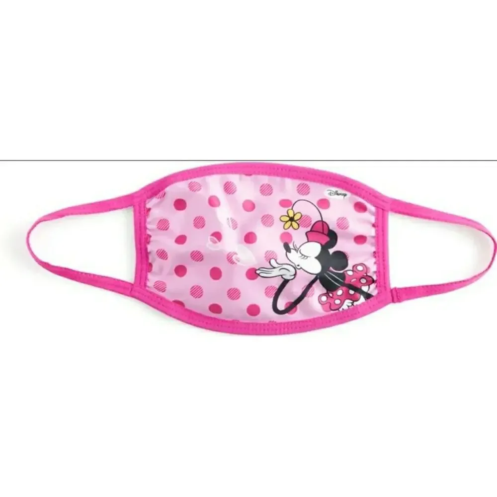 Disney Minnie Mouse Pink Pokka Dot Kids Face Mask